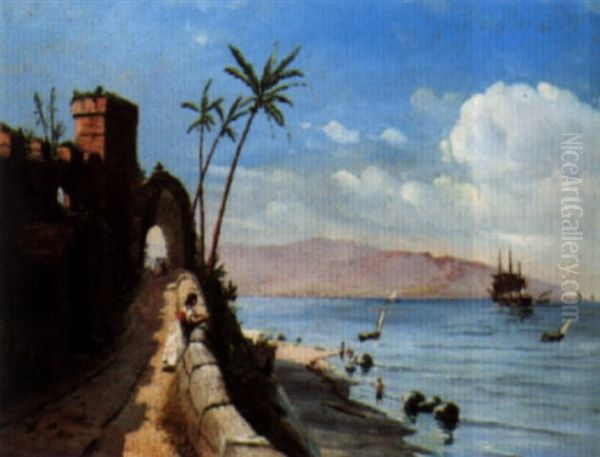 Mediterranean Coastal Scene - view 1