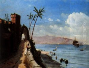 Mediterranean Coastal Scene by Vilhelm Bille