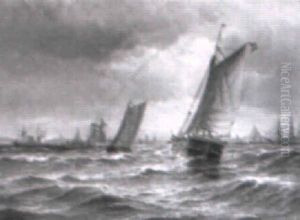 Marine Med Skibe I Kobenhavns Havn by Vilhelm Bille