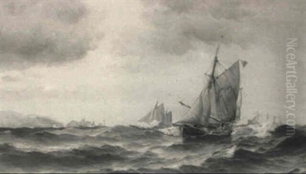 Sailing Ships At Sea - view 1