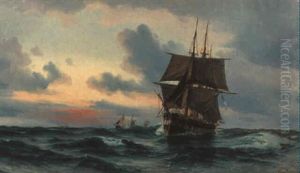 Segelfartyg I H"g Sj" by Vilhelm Bille