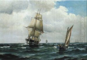 Marin Med Segelfartyg by Vilhelm Bille