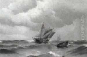 Marine Med Sejlskibe Og Rob+d by Vilhelm Bille