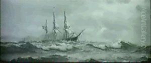 Marine Med Sejlskibe by Vilhelm Bille