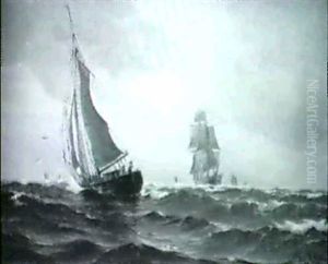 Marin Med Segelfartyg by Vilhelm Bille
