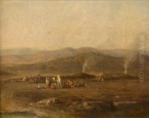 Campement Dans Le Desert by Etienne Billet