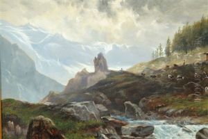 Mountain Landscape by Frederick William Billing