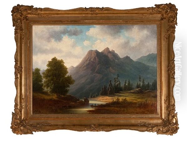 Swiss Landscape With Mountain - view 1