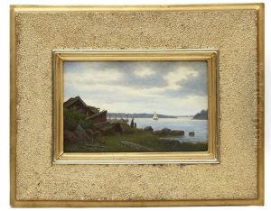 Skargardsmotiv I Morgonbelysning Efter Aska by Theodor Billing