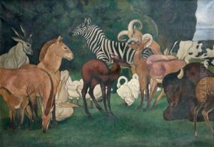 Le Depart Pour L'arche by Louis Leon Eugene Billotey