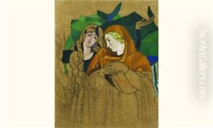 Station Viii, Jesus Console Les Filles De Jerusalem (etude) by Louis Leon Eugene Billotey