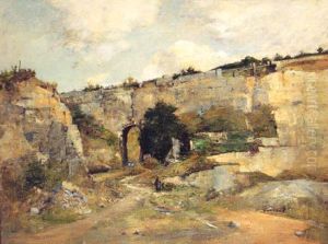 Ancient Stone Quarry With Tunnel, Stone Bridges Beyond by Rene Billotte