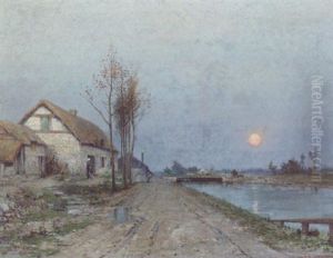 Scene Au Crepuscule by Rene Billotte