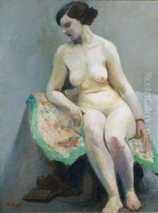 Modele Nu Assis by Louis Francois Biloul