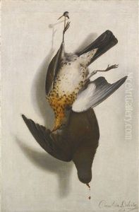 A Trompe L'oeil Still Life With Two Grouse Hanging From A Nail