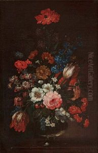 Coppia Di Vasi Di Fiori by Bartolommeo Bimbi