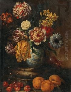 Still Life With Flowers In A Porcelain Vase