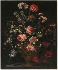Still-life With Vase Of Flowers by Bartolommeo Bimbi