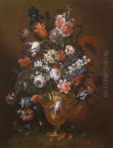 Ein Blumenstraus In Einer Prunkvase