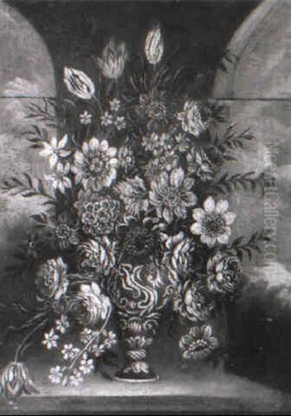Flowers In A Porcelain Vase In A Casement - view 1