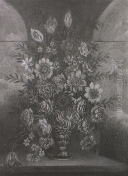 Still Life Of A Vase Of Flowers - view 1