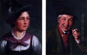 A Bavarian Couple In Traditional Costume
