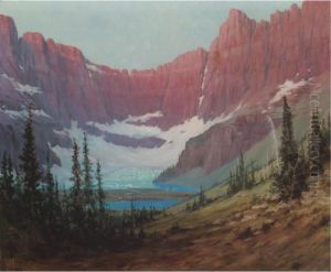 Iceberg Lake--mountains by Louis B. Akin