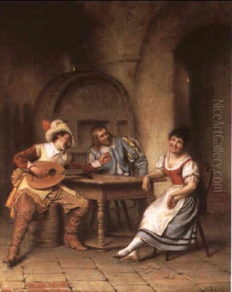 Landknechte Und Dirndl Im Weinkeller - view 1