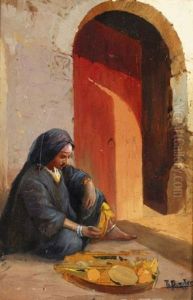 La Marchande De Fruits, Egypt by Tony Binder