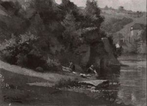 Wascherinnen Am Ufer by Tony Binder
