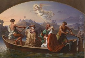 Die Drei Heiligen Konige Am Weg Nach Bethlehem by Joseph Binder