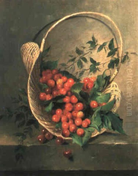 Stilleben Mit Kirschen In Einem Korb - view 1