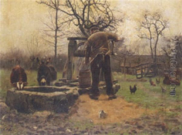 Livestock Around The Well - view 1