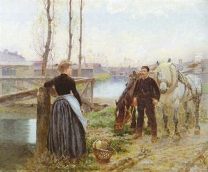 La Rencontre by Adolphe Gustave Binet