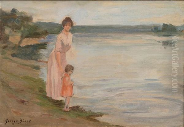 Mother And Child By The Sea - view 1