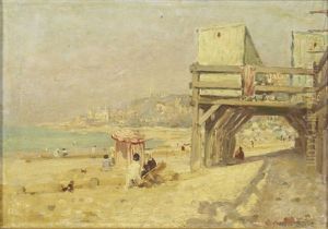 Scene De Plage by Georges Binet