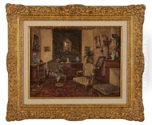 Interior View Of A Parlor by Georges Binet