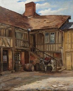 Ane Dans Une Cour Normande Ane Dans Une Cour Normande