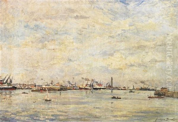 Le Havre. Blick Auf Die Hafenanlage - view 1