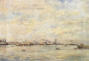 Le Havre. Blick Auf Die Hafenanlage