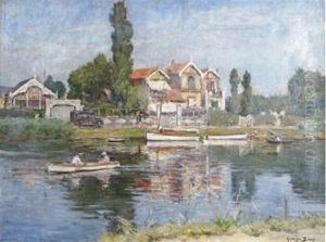 Boating On The River by Georges Binet