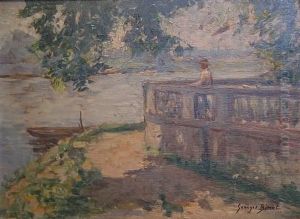 Sur La Terasse by Georges Binet
