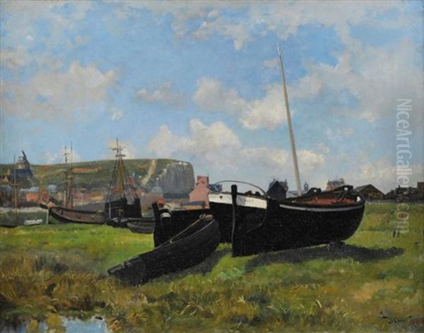 Normandie, Barques Au Treport - view 1