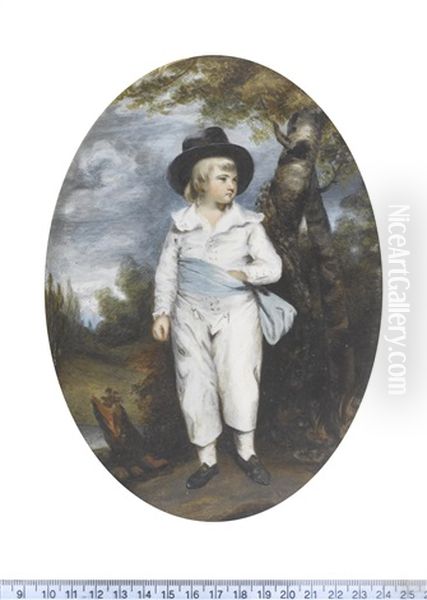 The Artist's Grandson, John Charles Spencer Viscount Althorp And 3rd Earl Spencer, Standing In A Landscape (after Sir Joshua Reynolds) - view 1