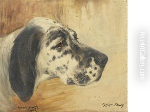 Portrait Of The English Setter "rufflyn Fancy" by Reuben Ward Binks