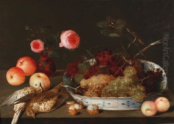 A Fruit And Flower Still Life With Birds - view 1