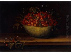 Stilleben Mit Schale Und Erdbeeren by Pieter Binoit