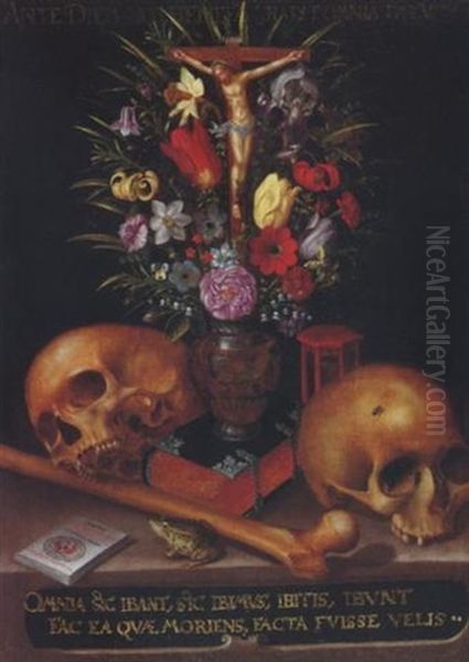Vanitas-stilleben Mit Deutschem Almanach - view 1