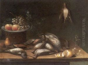 Jagdstilleben Mit Singvogeln Und Fruchten Jagdstilleben Mit Singvogeln Und Fruchten