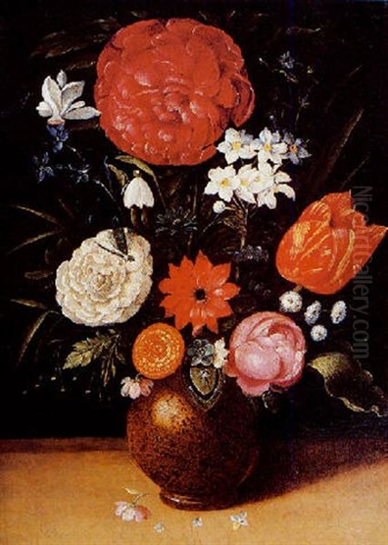 Bouquet De Fleurs Sur Un Entablement - view 1